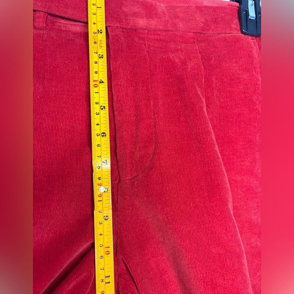 NWT Murano Ancient Renaissance Collection Lucas Pleated Corduroy Red 32x32 - Picture 11 of 13